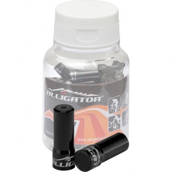 Наконечник LY-HPA09-BK оболочки троса тормоза, 5,2х17,5мм, алюминиевый чёрный, банка 100 шт.