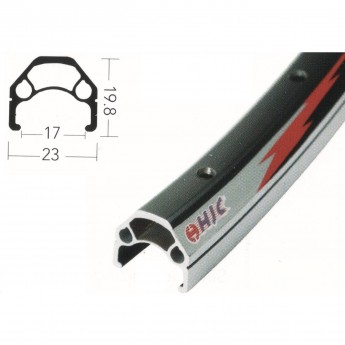 Обод 24" DA-17 HJC 36H двойной, чёрный