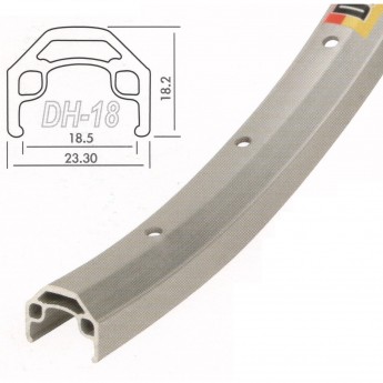 Обод 26" DH-18 Qijian 32H двойной пистонированный, черный Обод 26" DH-18 Qijian 32H двойной пистонированный, черный