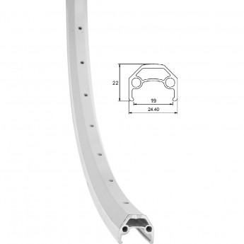 Обод 26" (ЖВМЗ) 36Н двойной, серебристый с проточкой Обод 26" (ЖВМЗ) 36Н двойной, серебристый с проточкой