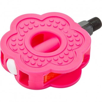 Педали FP-632 Feimin, ось 1/2" со светоотражателями, пластиковые розовые