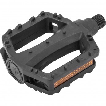 Педали FP-651, ось 9/16" со светоотражателями, пластиковые чёрные