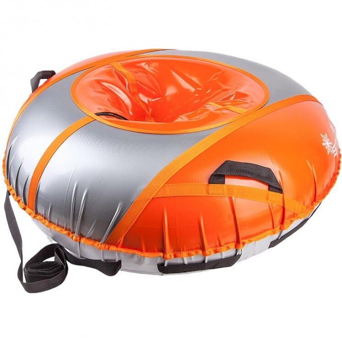 Санки надувные STELS D125 см усиленные, оранжево-серые 710113 Санки надувные STELS D125 см усиленные, оранжево-серые 710113