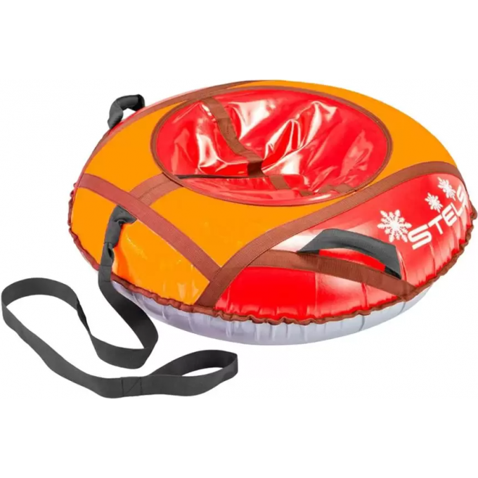 Санки надувные (тюбинг) STELS 110 см тент с камерой, красный/оранжевый 2007000053997 Санки надувные (тюбинг) STELS 110 см тент с камерой, красный/оранжевый 2007000053997
