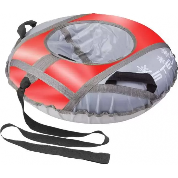 Санки надувные (тюбинг) STELS 110 см тент с камерой, красный/серый 2007000054000 Санки надувные (тюбинг) STELS 110 см тент с камерой, красный/серый 2007000054000