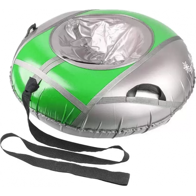 Санки надувные (тюбинг) STELS 110 см тент с камерой, серый/салатовый 2007000054055 Санки надувные (тюбинг) STELS 110 см тент с камерой, серый/салатовый 2007000054055