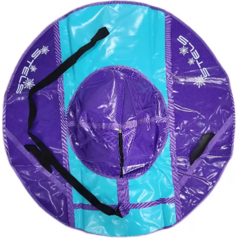 Санки надувные (тюбинг) STELS 125 см, тент без камеры СН040.125, серый/фиолетовый