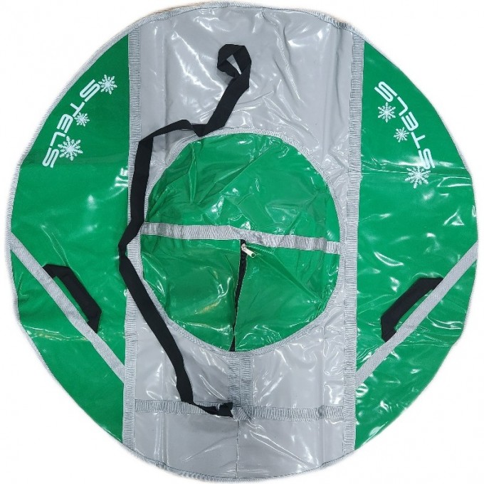 Санки надувные (тюбинг) STELS 125 см, тент без камеры СН040.125, серый/зеленый+серый 2007000054345 Санки надувные (тюбинг) STELS 125 см, тент без камеры СН040.125, серый/зеленый+серый 2007000054345