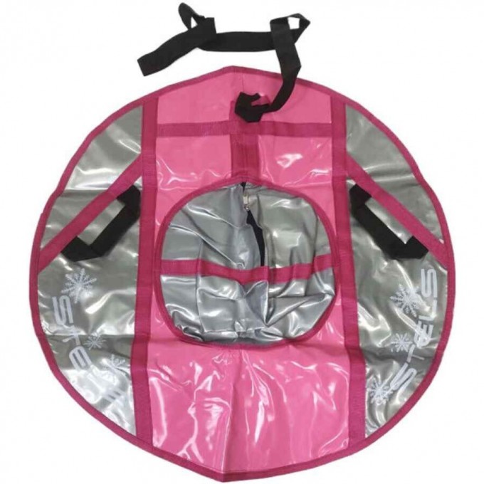 Санки надувные (тюбинг) STELS 80 см тент без камеры СН040, серый/серый-розовый 2001000255665