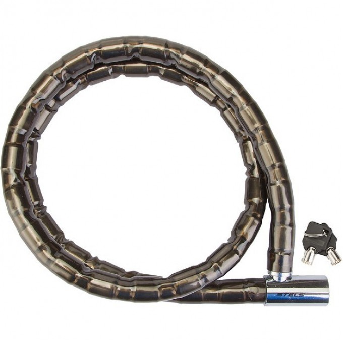 Трос-замок STELS 81201, 22x1500мм, чёрно-серебристый 540045 Трос-замок STELS 81201, 22x1500мм, чёрно-серебристый 540045