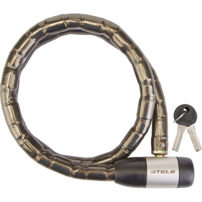 Трос-замок STELS 81715, 18x1000 мм, чёрно-серебристый 540049 Трос-замок STELS 81715, 18x1000 мм, чёрно-серебристый 540049