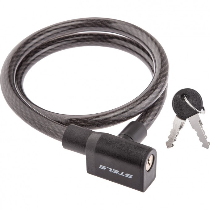 Трос-замок STELS 84104, 12х800 мм, чёрный 540073 Трос-замок STELS 84104, 12х800 мм, чёрный 540073