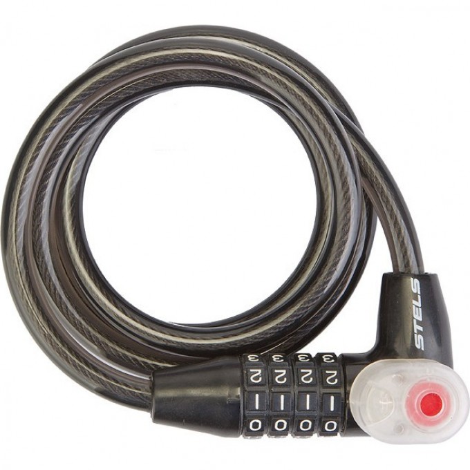Трос-замок STELS 84608 10х800 мм, чёрный 540054 Трос-замок STELS 84608 10х800 мм, чёрный 540054
