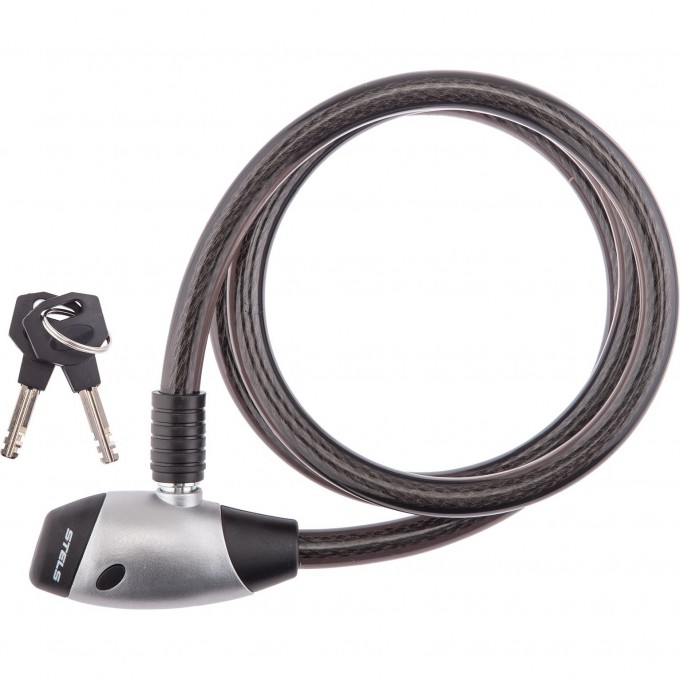 Трос-замок STELS 84812, 15х1500 мм, чёрный 540076 Трос-замок STELS 84812, 15х1500 мм, чёрный 540076