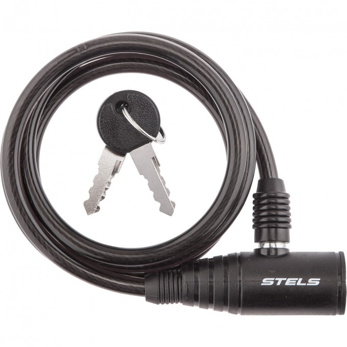 Трос-замок STELS 87107, 8x1200 мм, черный 540080 Трос-замок STELS 87107, 8x1200 мм, черный 540080