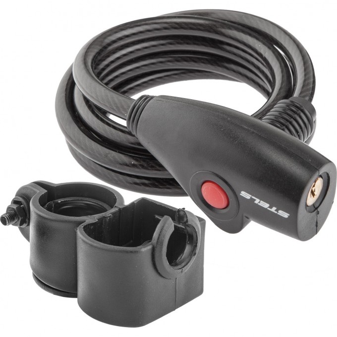 Трос-замок STELS 87109, 8x1500 мм, черный 540081 Трос-замок STELS 87109, 8x1500 мм, черный 540081