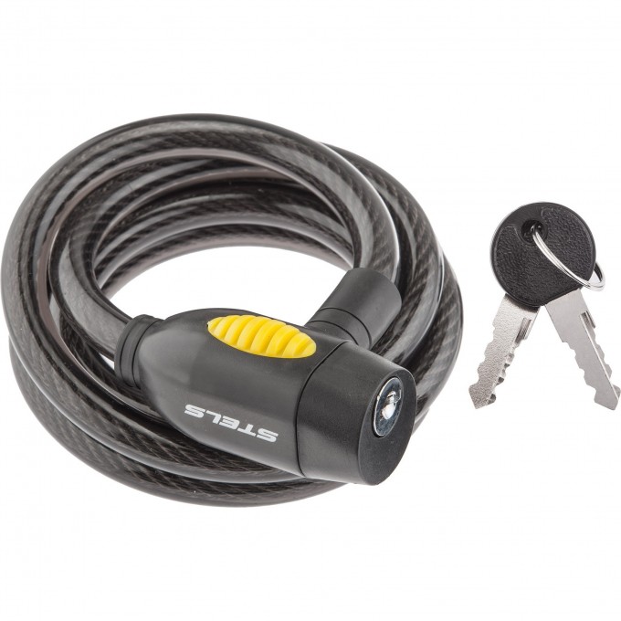 Трос-замок STELS 87112, 12x1500 мм, черный 540082 Трос-замок STELS 87112, 12x1500 мм, черный 540082