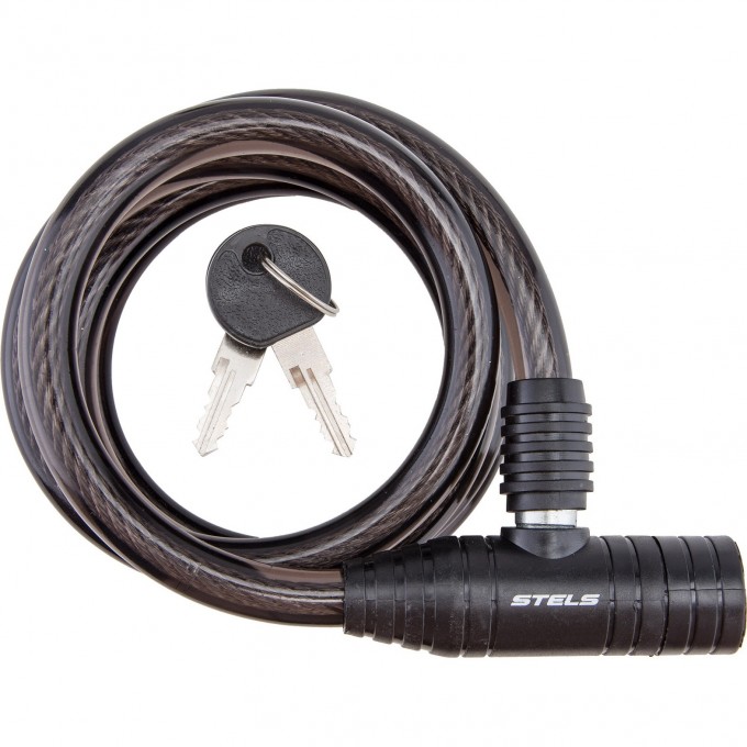 Трос-замок STELS 87301, 12х1500 мм, чёрный 540012 Трос-замок STELS 87301, 12х1500 мм, чёрный 540012