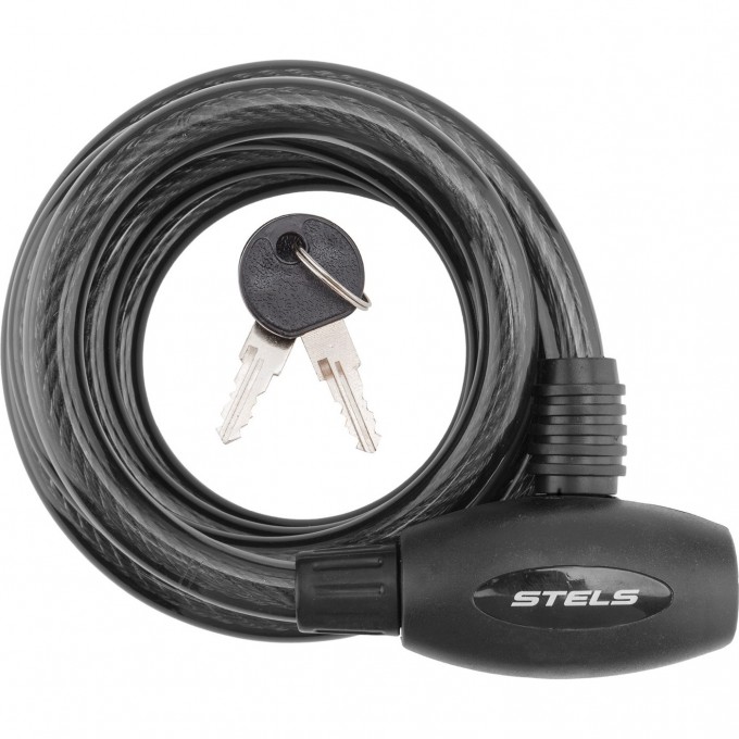 Трос-замок STELS 87306, 12х1800 мм, чёрный 540014 Трос-замок STELS 87306, 12х1800 мм, чёрный 540014