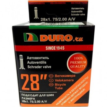 Велокамера 28" DURO 28x1,75/2,00 A/V/DHB01021
