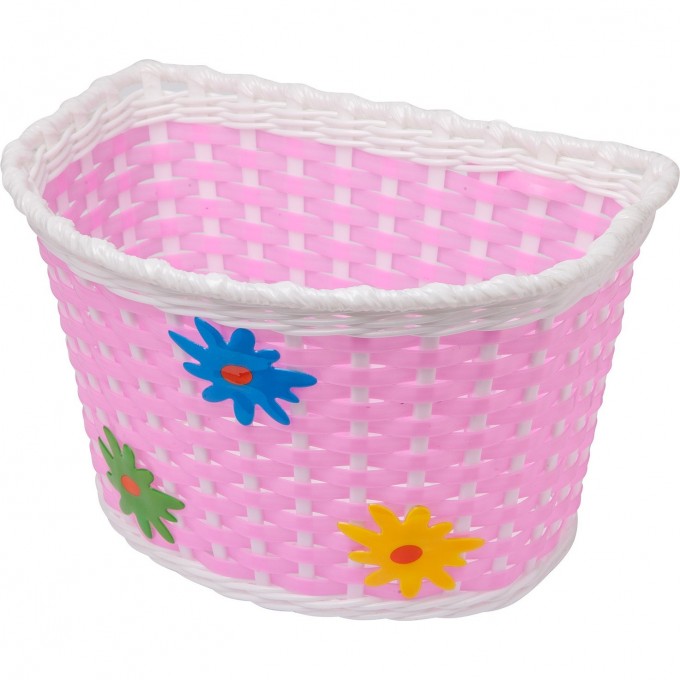 Велокорзина HL-BS02 бело-розовая 270081