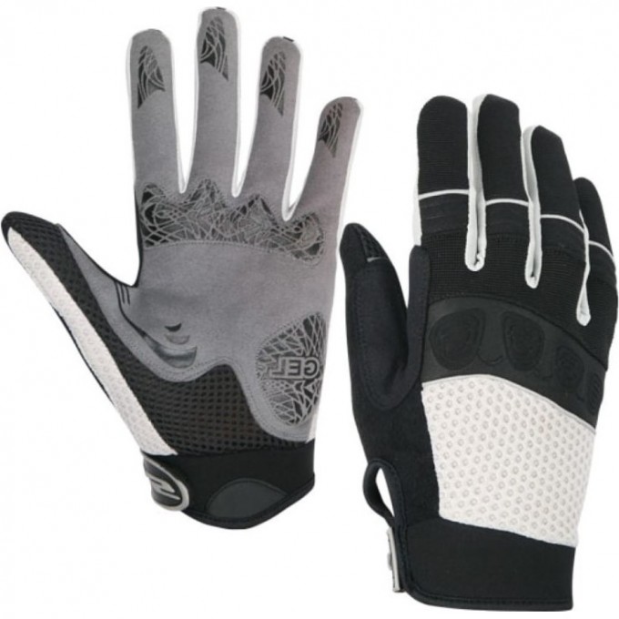 Велоперчатки PDM-369 для MTB полноразмерные серо-чёрные p.L 380062 Велоперчатки PDM-369 для MTB полноразмерные серо-чёрные p.L 380062