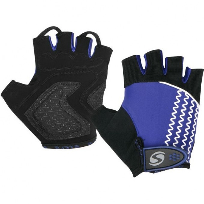 Велоперчатки STELS CG-1181 бело-сине-чёрные р. L 380103 Велоперчатки STELS CG-1181 бело-сине-чёрные р. L 380103