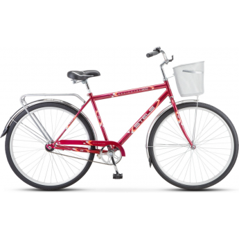 Велосипед STELS Navigator 28" 300 Gent Z010/Z011 (с корзиной) (LU085341) малиновый