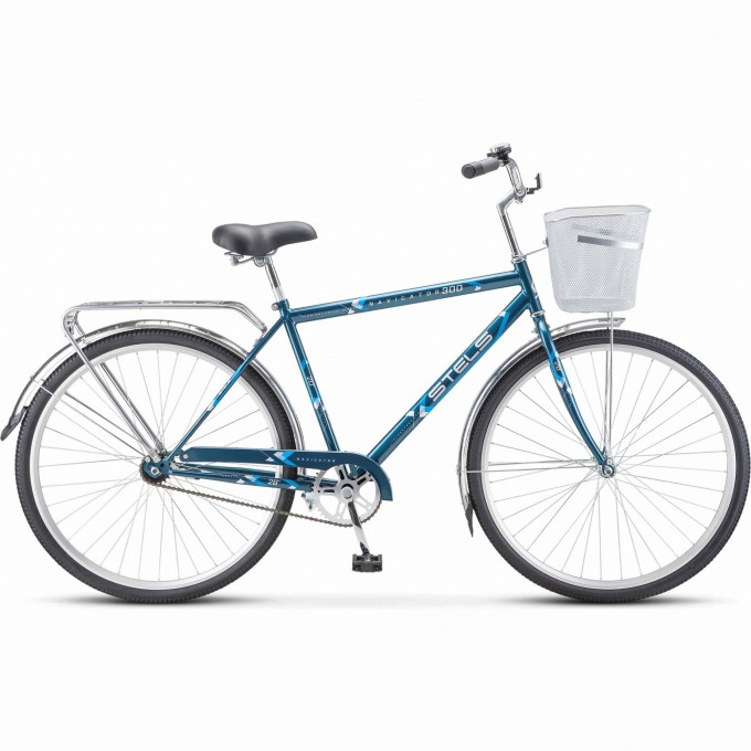 Велосипед STELS Navigator 28" 300 Gent Z010/Z011 (с корзиной) (LU085341) морская волна JU000401122022JU0005554